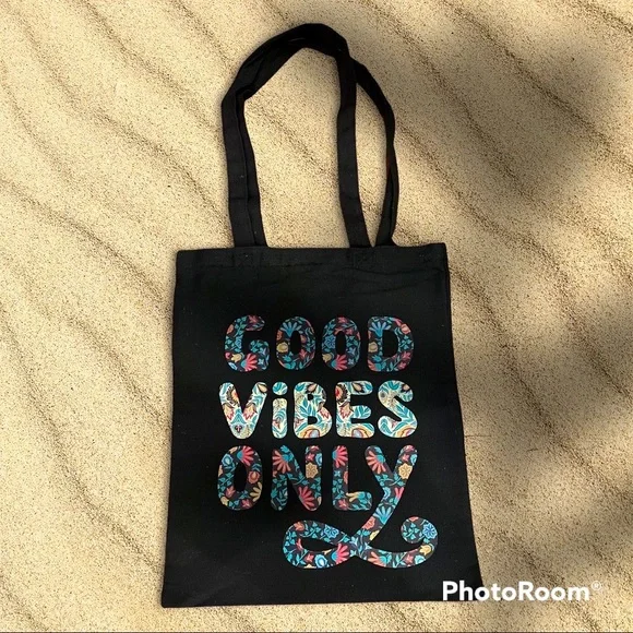 Tote bag “good vibes only” NEW - Picture 1 of 2